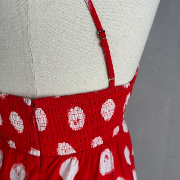 Plenty by Tracy Reese size M midi dress hi low ruffle red polka dot halter - Picture 9 of 12